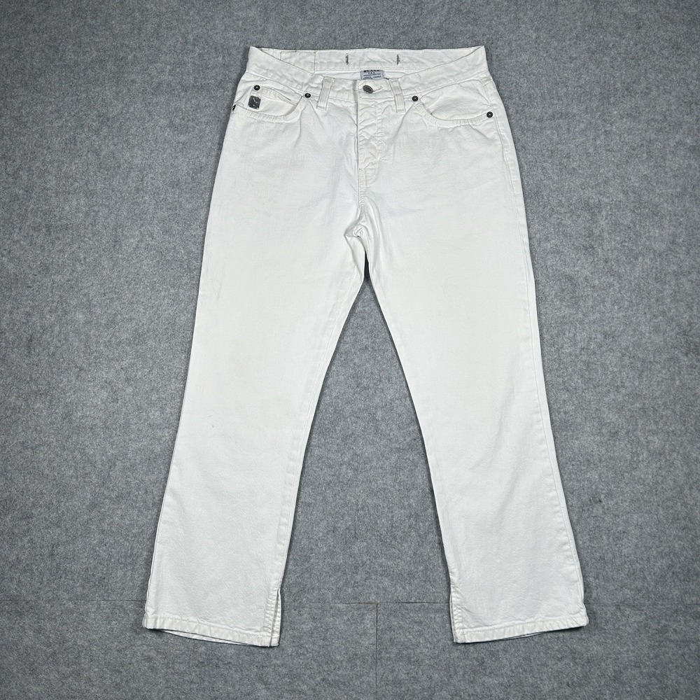 Vintage Guess Denim Jeans Women's Size 29 (30x25) White‎ Flared Bootcut 2000s